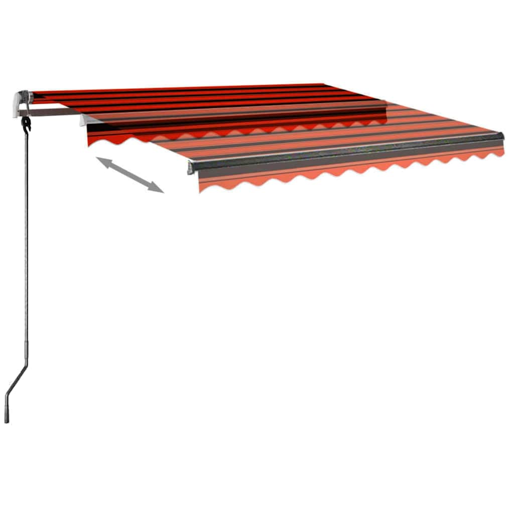 Tenda da Sole Retrattile Manuale 350x250 cm Arancione e Marrone