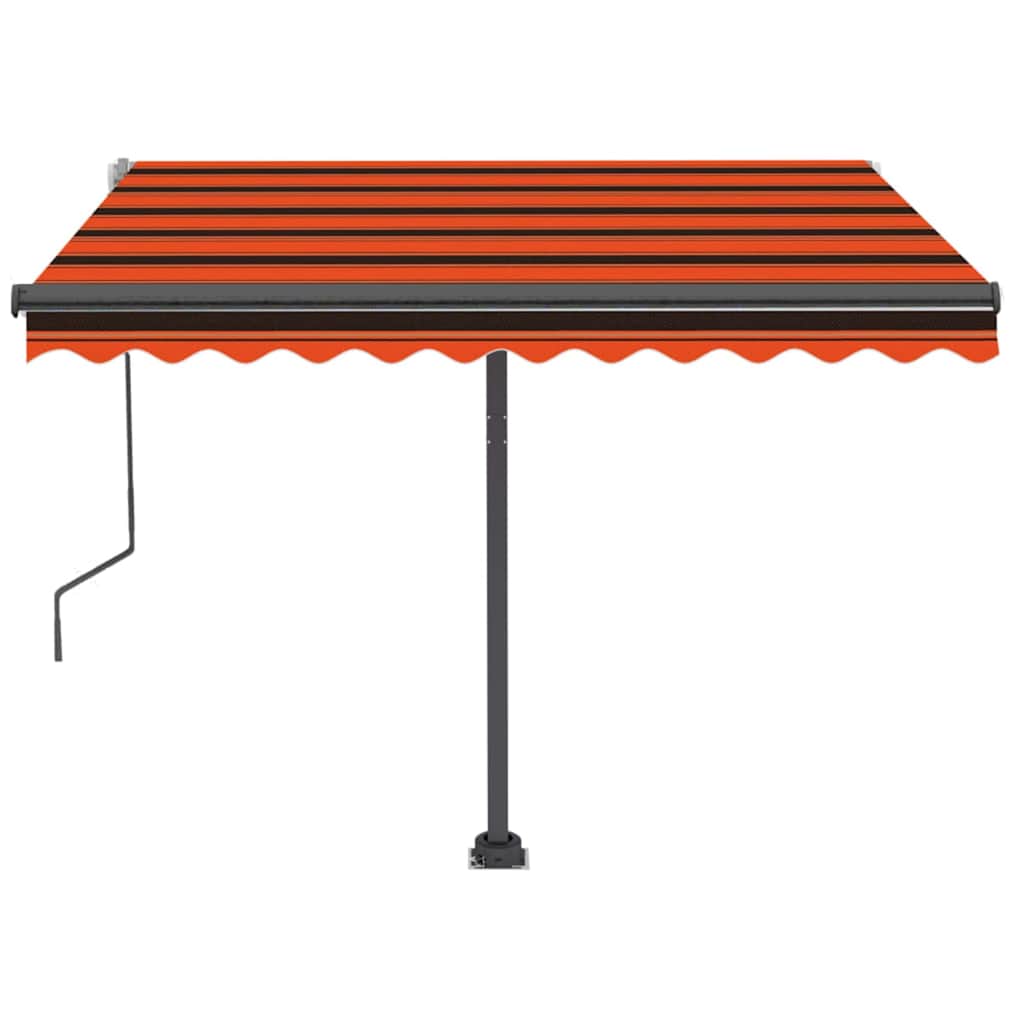 Tenda da Sole Retrattile Manuale 350x250 cm Arancione e Marrone