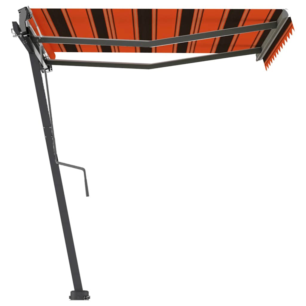 Tenda da Sole Retrattile Manuale 350x250 cm Arancione e Marrone