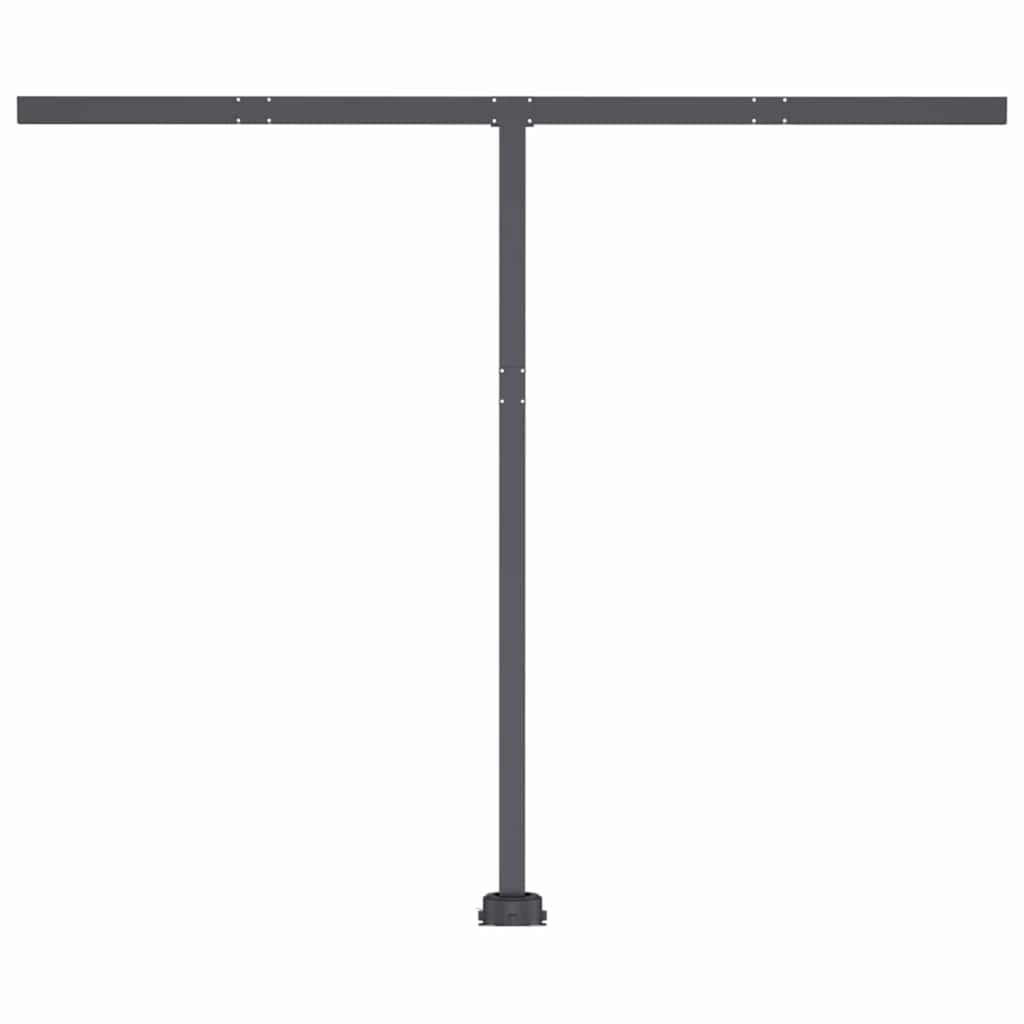 Tenda da Sole Retrattile Manuale con LED 350x250cm Blu e Bianco