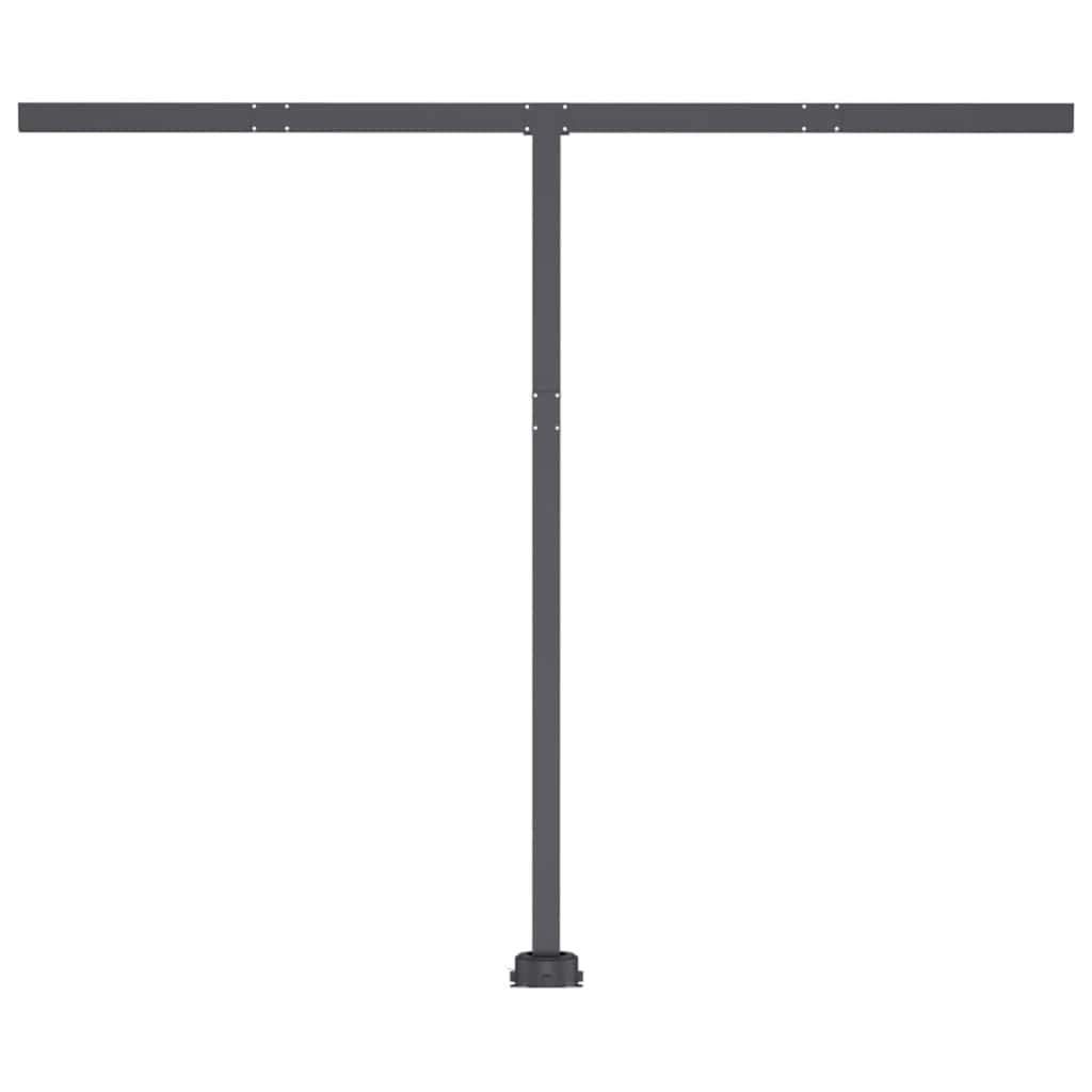 Tenda da Sole Retrattile Manuale LED 350x250 cm Gialla e Bianca