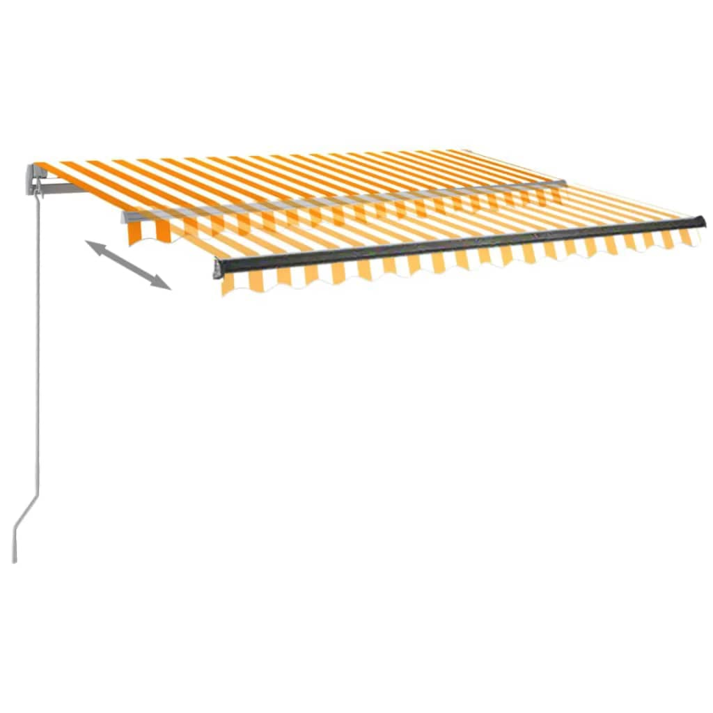 Tenda da Sole Autoportante Automatica 350x250 cm Gialla Bianca