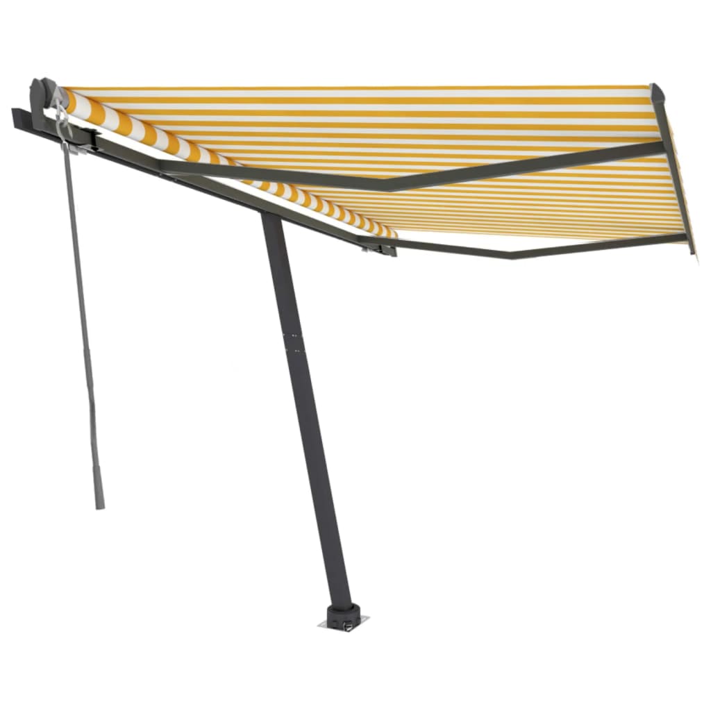 Tenda da Sole Autoportante Automatica 350x250 cm Gialla Bianca