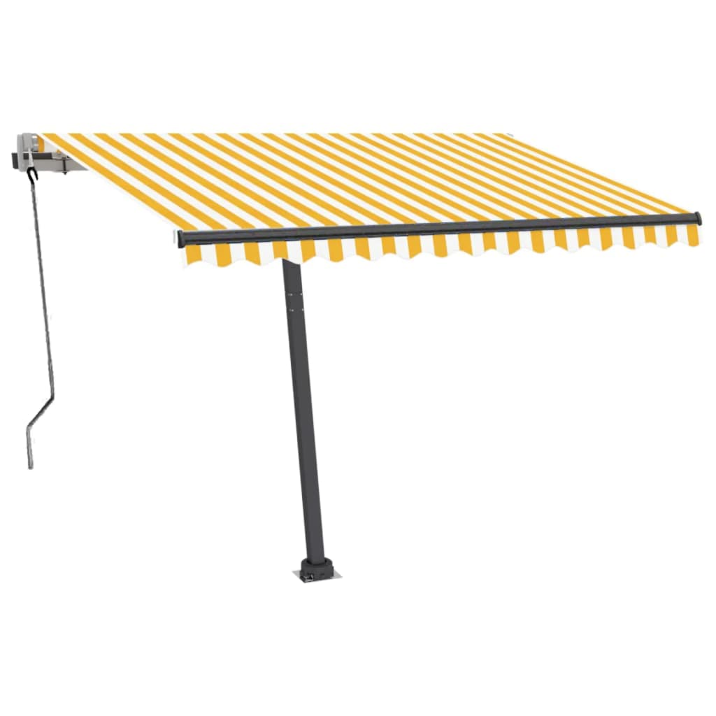 Tenda da Sole Autoportante Automatica 350x250 cm Gialla Bianca