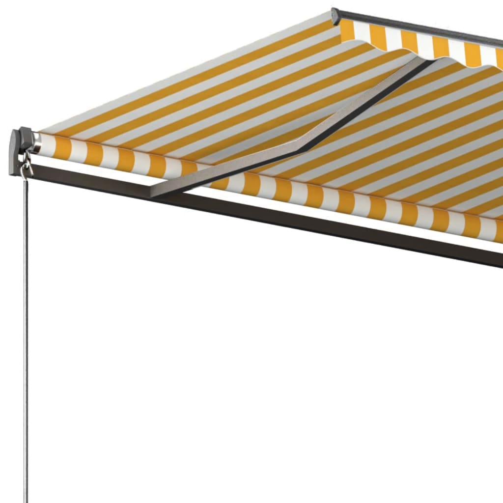 Tenda da Sole Autoportante Automatica 350x250 cm Gialla Bianca
