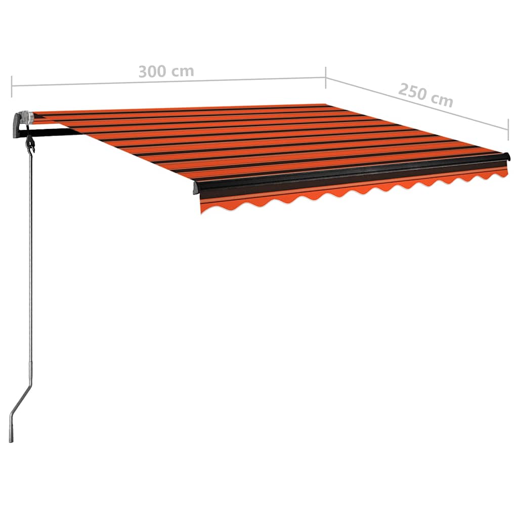 Tenda da Sole Automatica Autoportante 350x250cm Arancio Marrone