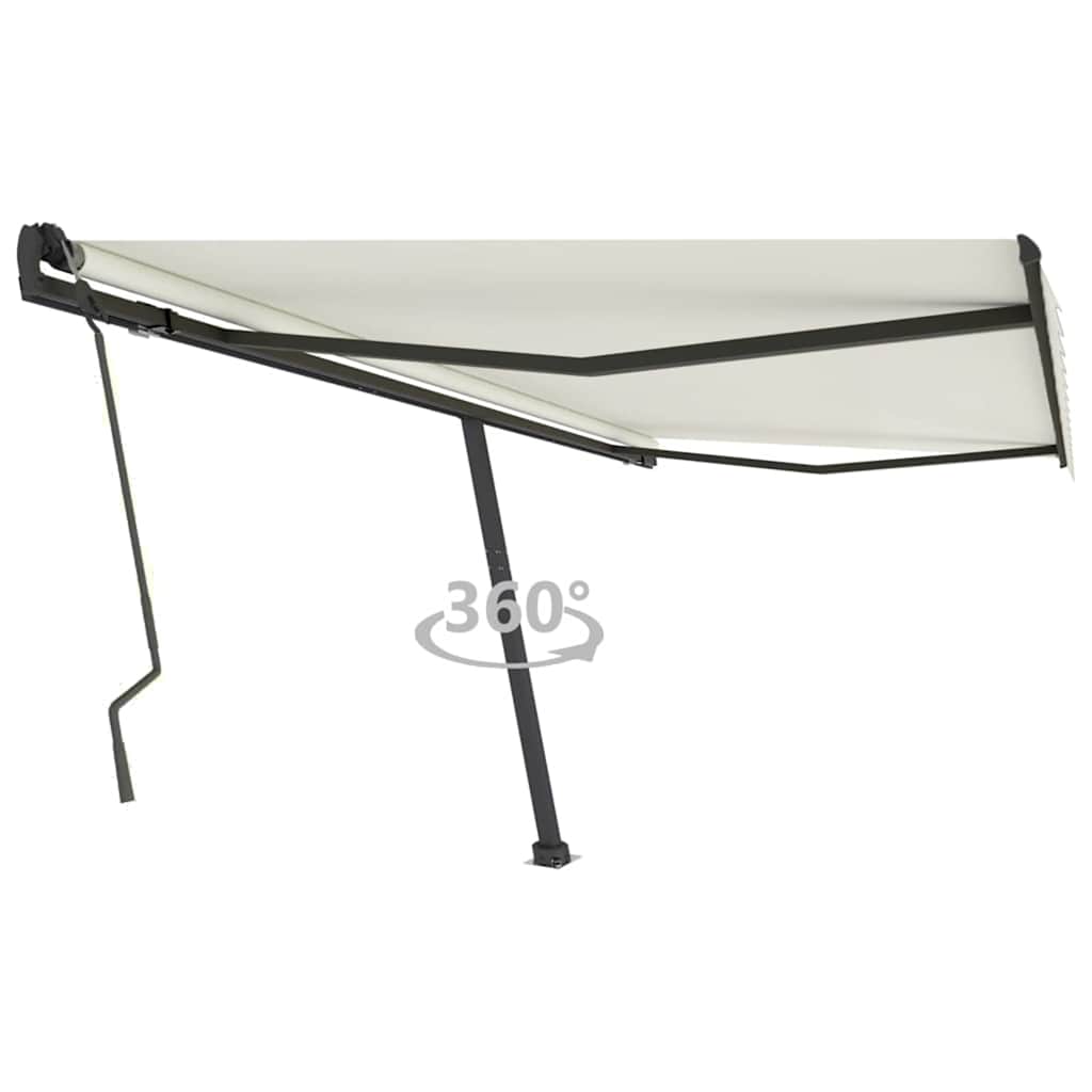 Tenda Sole Retrattile Manuale Autoportante 400x300 cm Crema