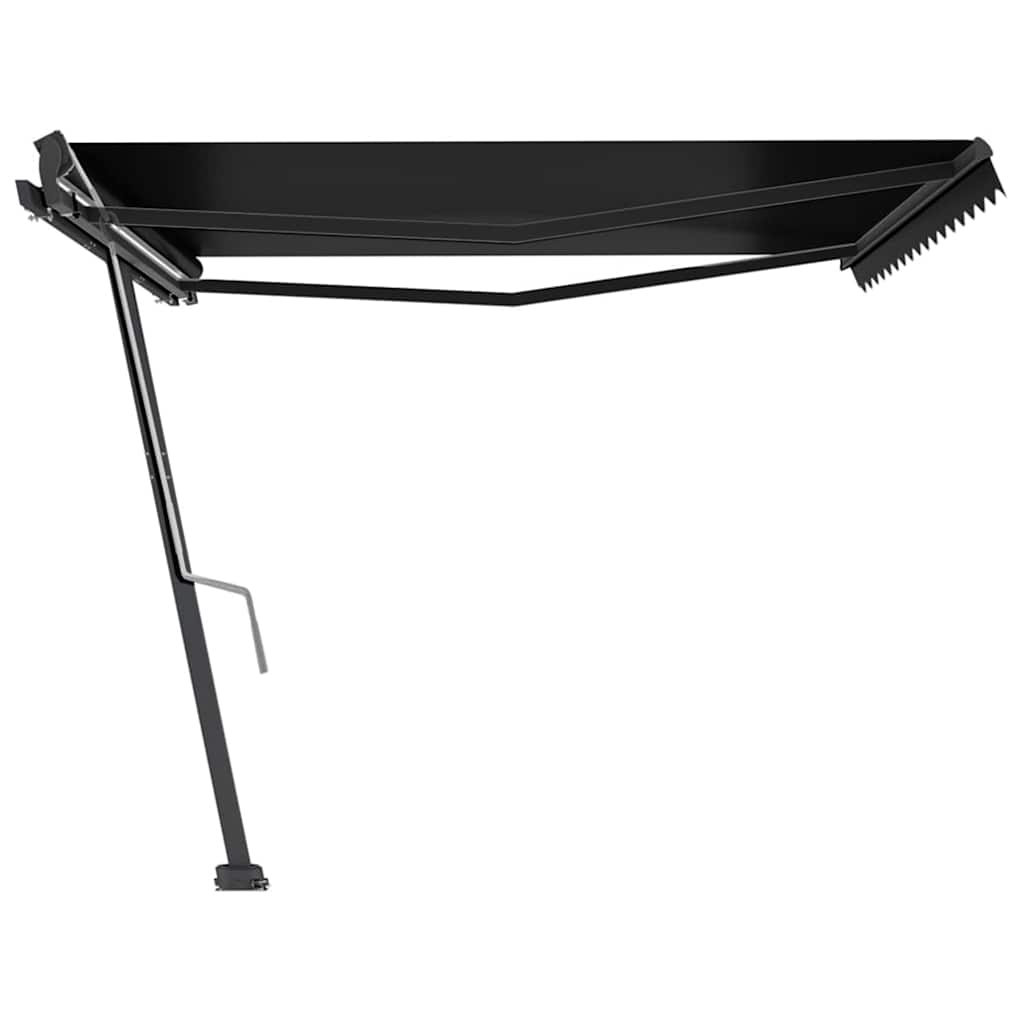 Tenda da Sole Retrattile Manuale con Palo 400x300 cm Antracite