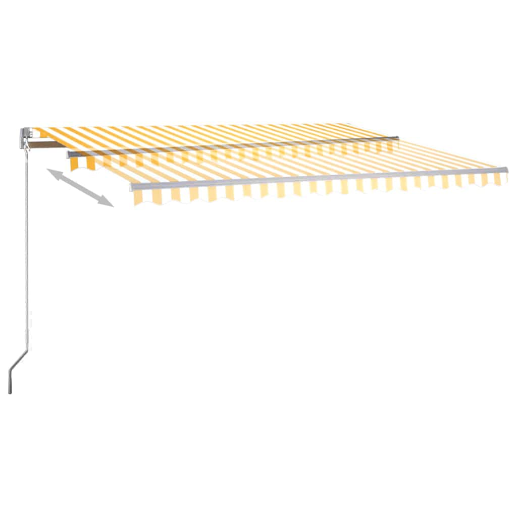 Tenda da Sole Autoportante Automatica 400x300 cm Gialla Bianca
