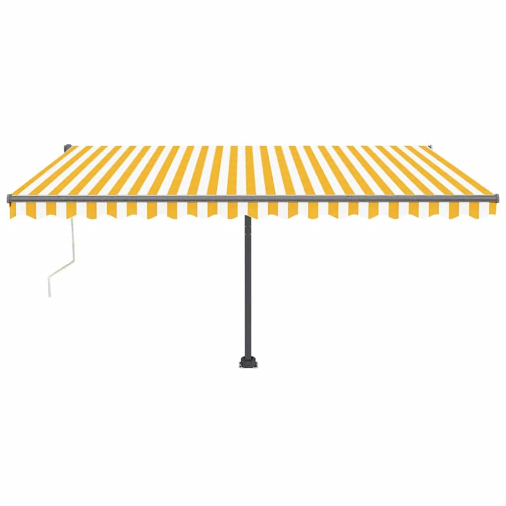 Tenda da Sole Autoportante Automatica 400x300 cm Gialla Bianca