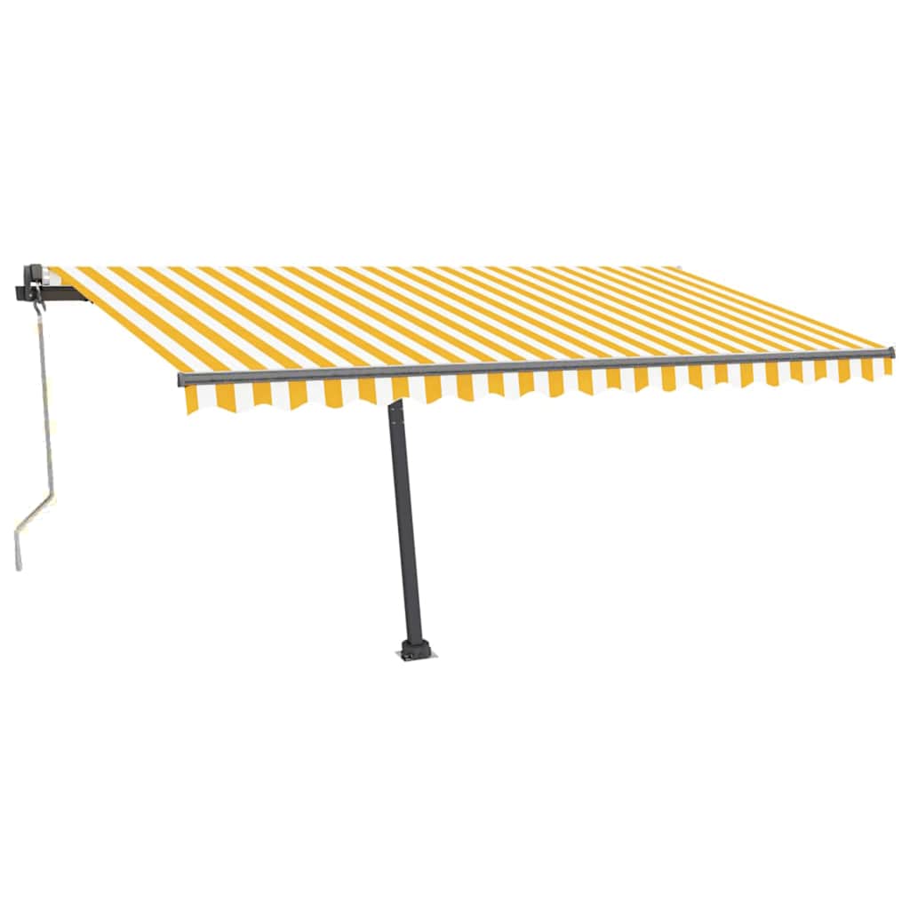 Tenda da Sole Autoportante Automatica 400x300 cm Gialla Bianca