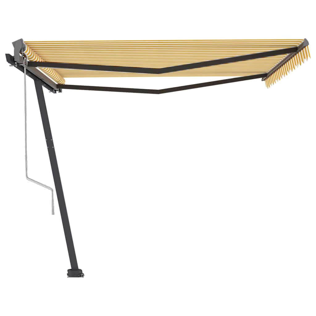 Tenda da Sole Autoportante Automatica 400x300 cm Gialla Bianca