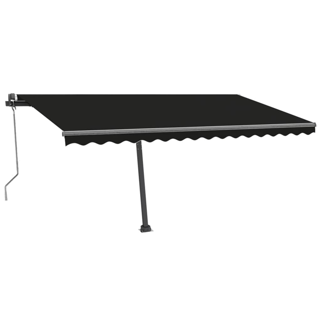 Tenda Sole Retrattile Automatica con Palo 400x300 cm Antracite
