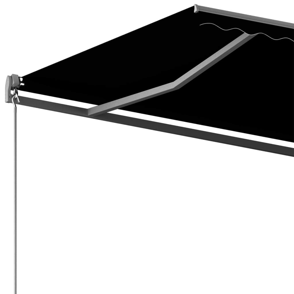 Tenda Sole Retrattile Automatica con Palo 400x300 cm Antracite