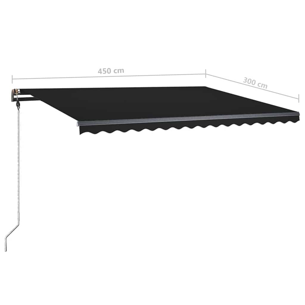 Tenda da Sole Manuale Autoportante 450x300 cm Antracite