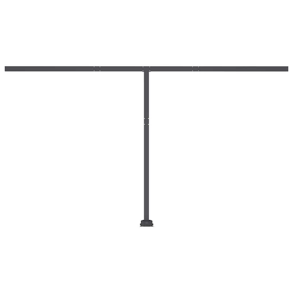 Tenda da Sole Retrattile Manuale LED 450x300 cm Gialla Bianca