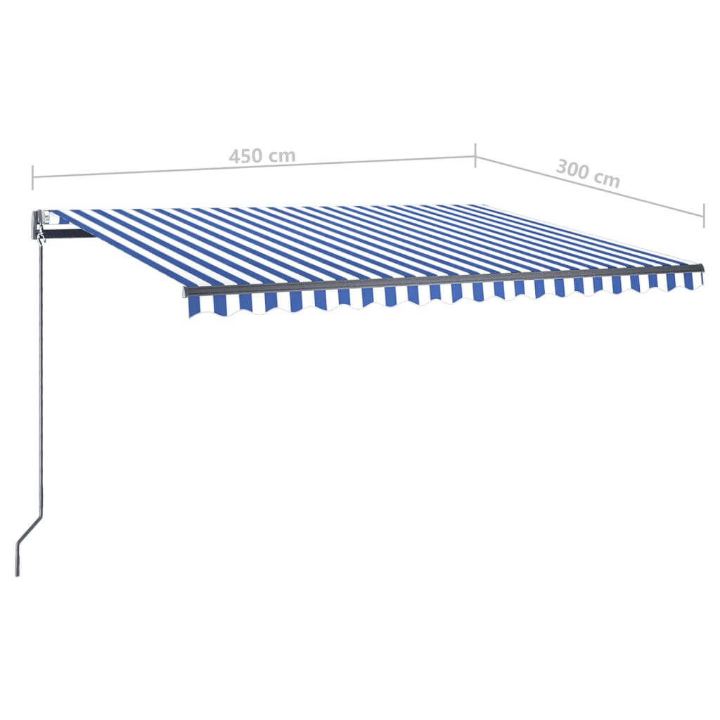 Tenda Retrattile Automatica con Palo 450x300 cm Arancio Marrone