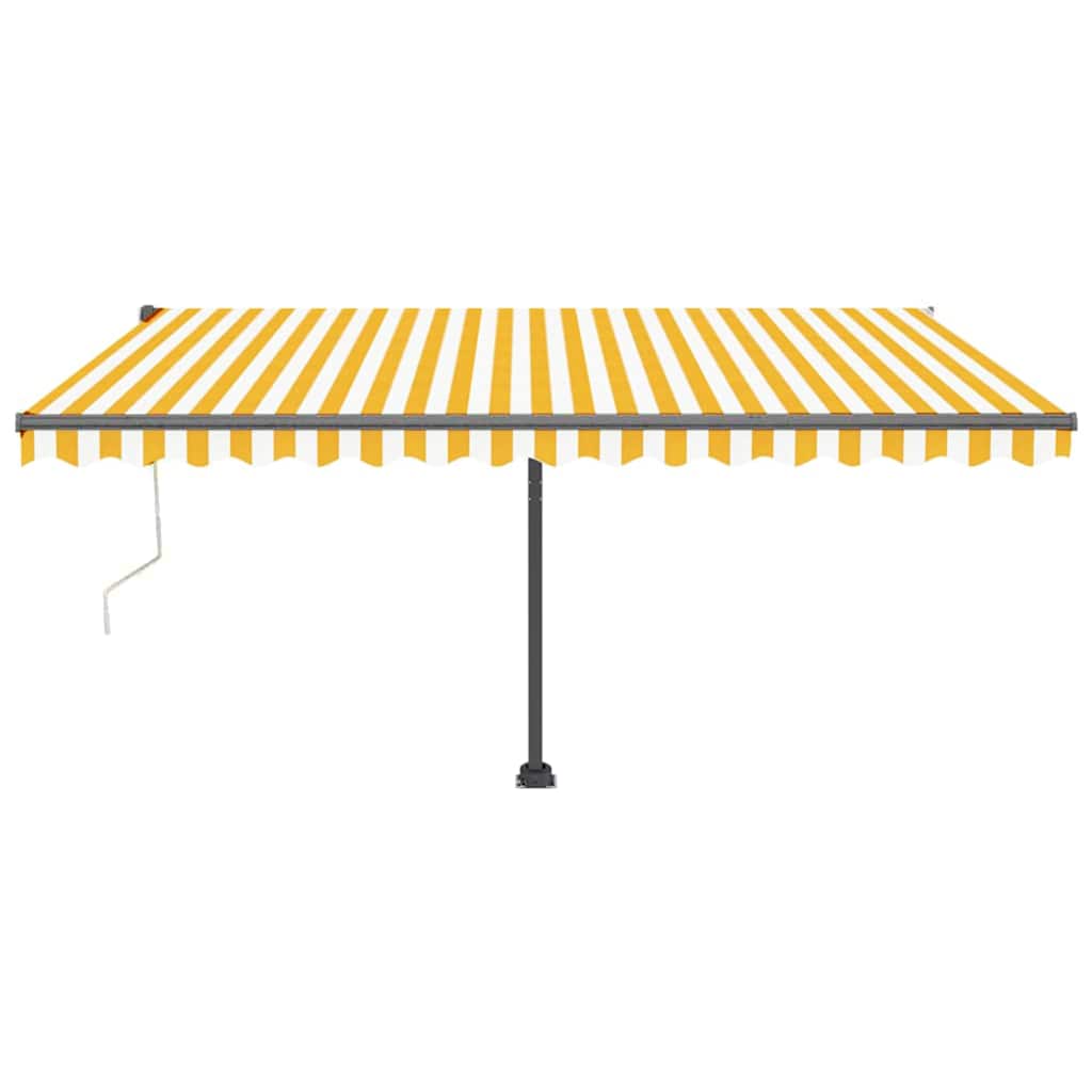 Tenda da Sole Autoportante Automatica 450x300 cm Gialla Bianca