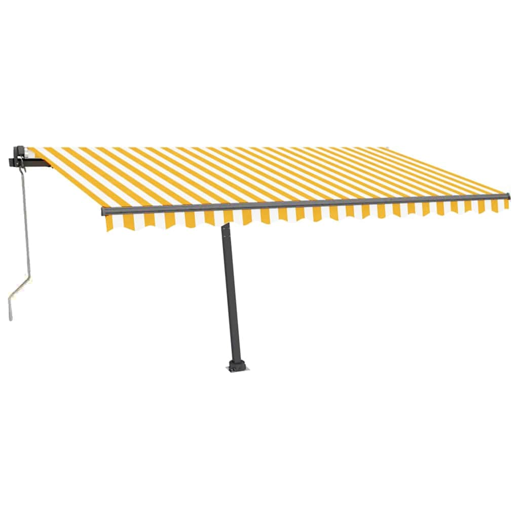 Tenda da Sole Autoportante Automatica 450x300 cm Gialla Bianca