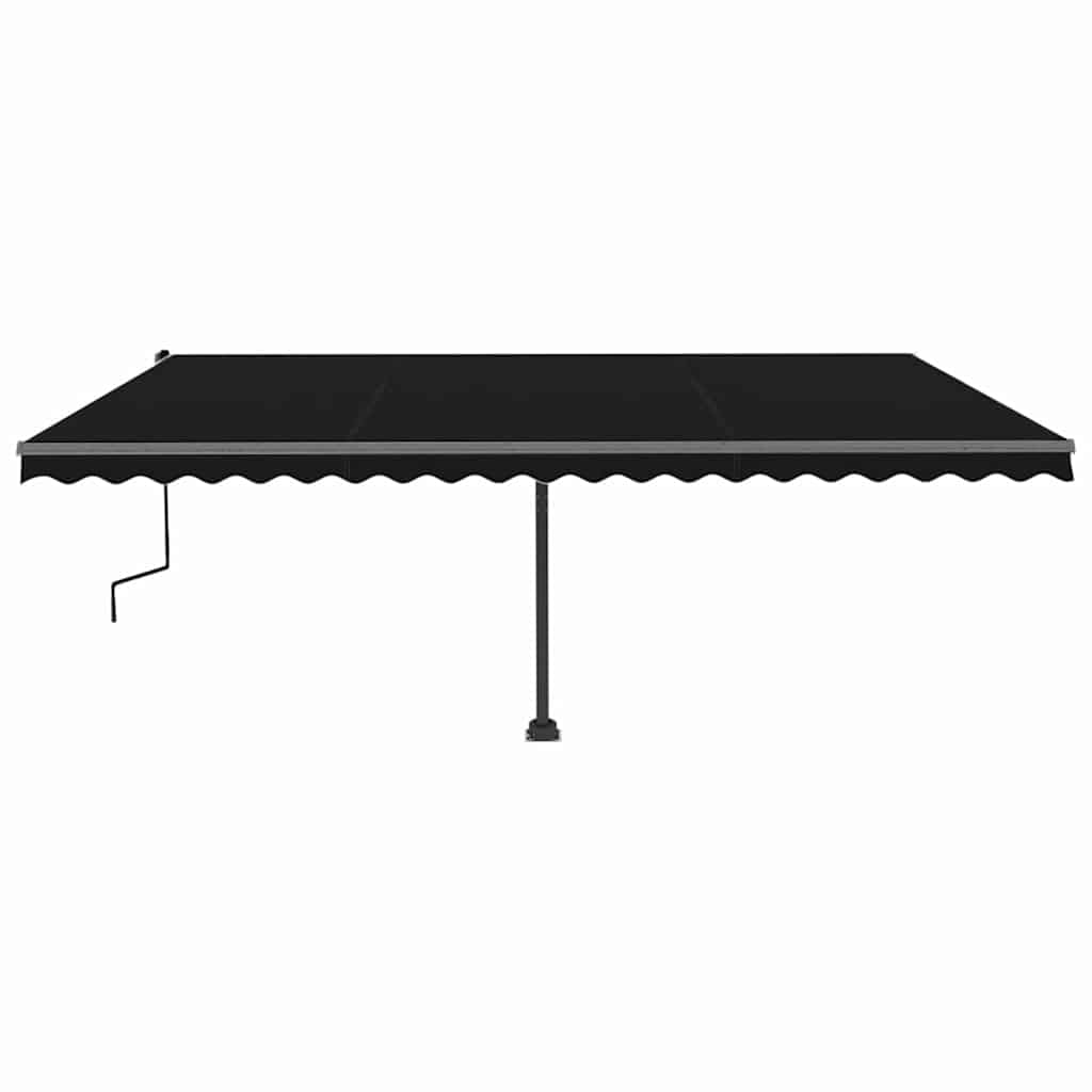 Tenda da Sole Retrattile Manuale con LED 500x300 cm Antracite