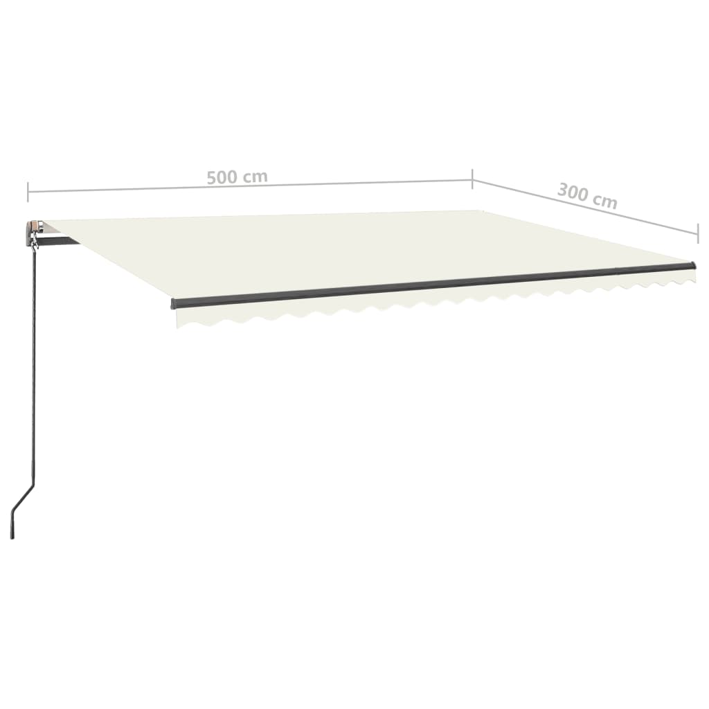 Tenda da Sole Automatica Autoportante 500x300 cm Crema