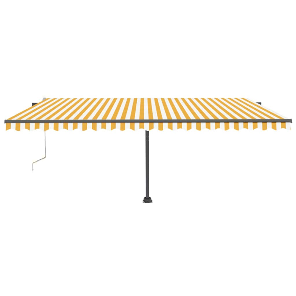 Tenda da Sole Autoportante Automatica 500x300 cm Gialla Bianca