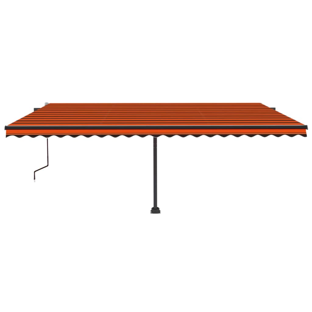 Tenda Retrattile Automatica 500x300 cm Arancione e Marrone