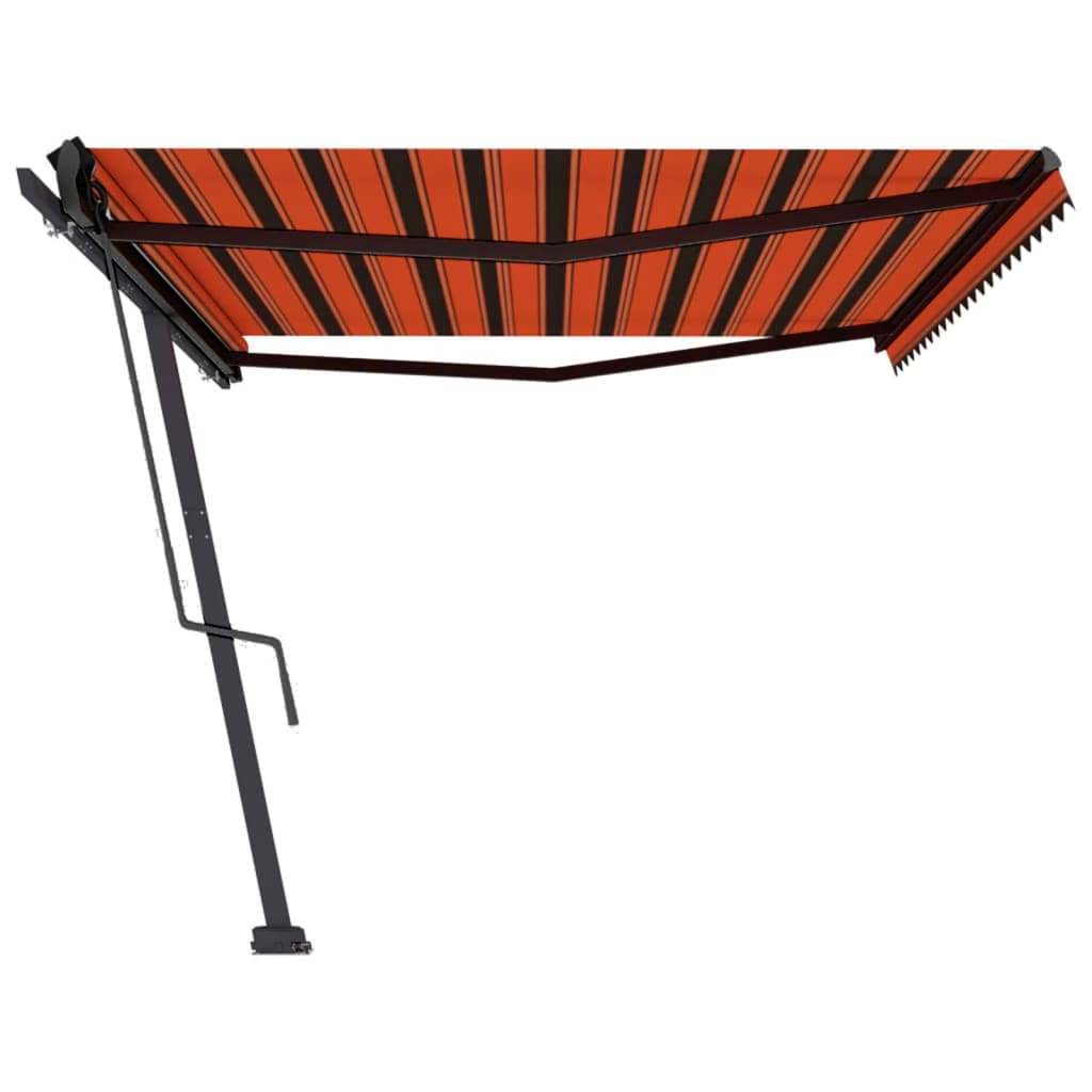 Tenda Retrattile Automatica 500x300 cm Arancione e Marrone