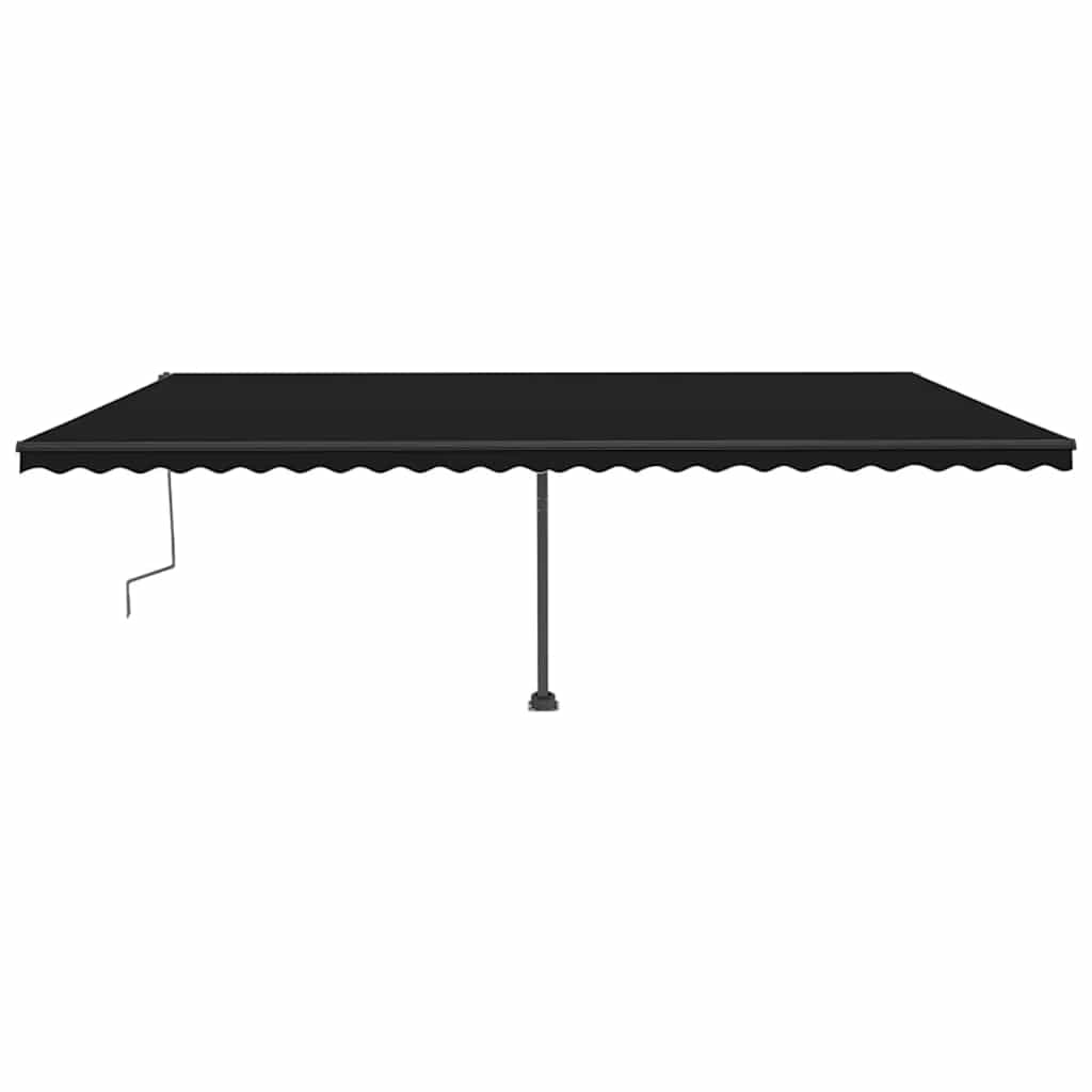 Tenda da Sole Retrattile Manuale con LED 600x300 cm Antracite