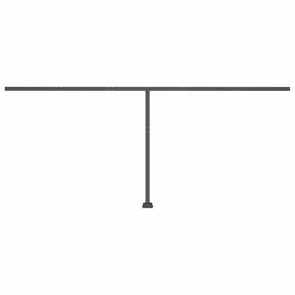 Tenda da Sole Retrattile Manuale con LED 600x300 cm Antracite