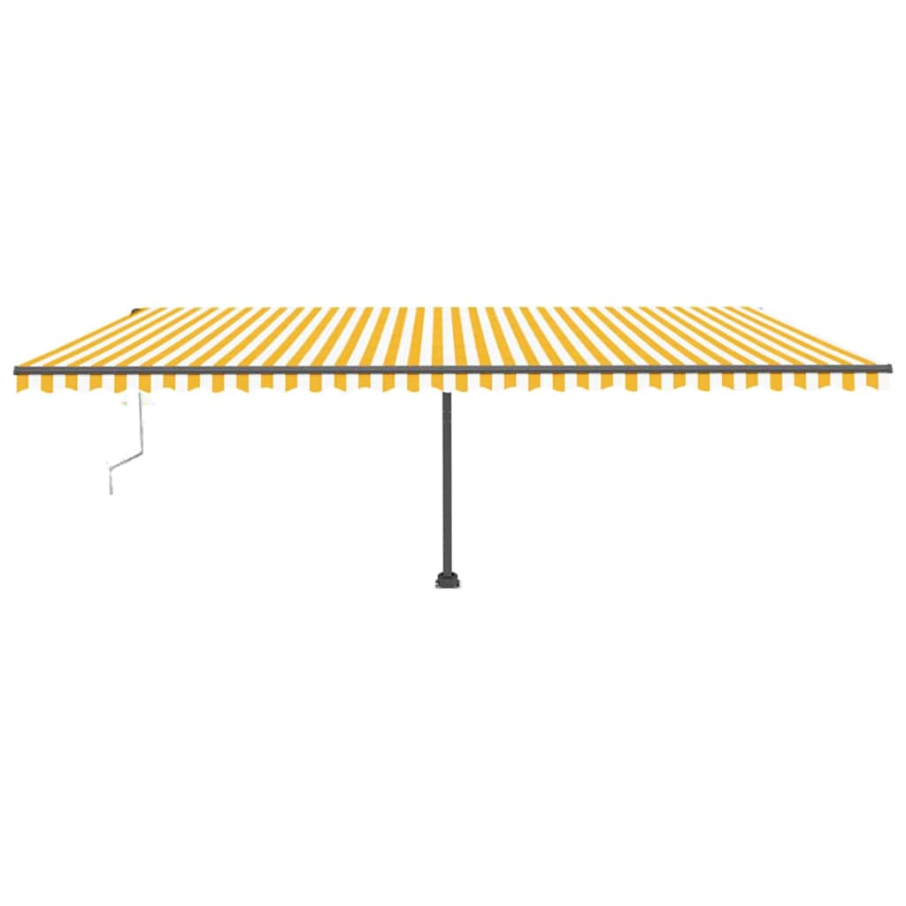 Tenda Automatica con Sensore Vento LED 600x300 cm Gialla Bianca