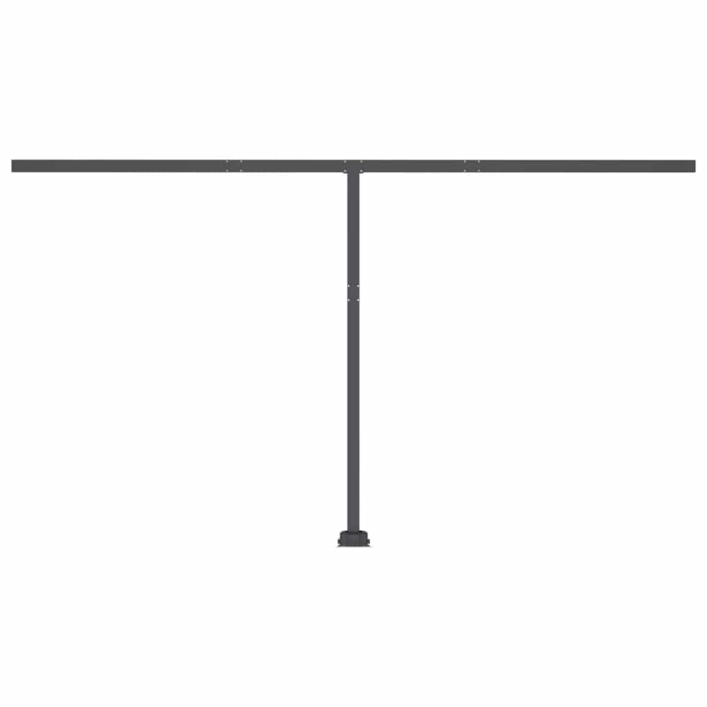 Tenda da Sole Retrattile Manuale con LED 400x350 cm Crema