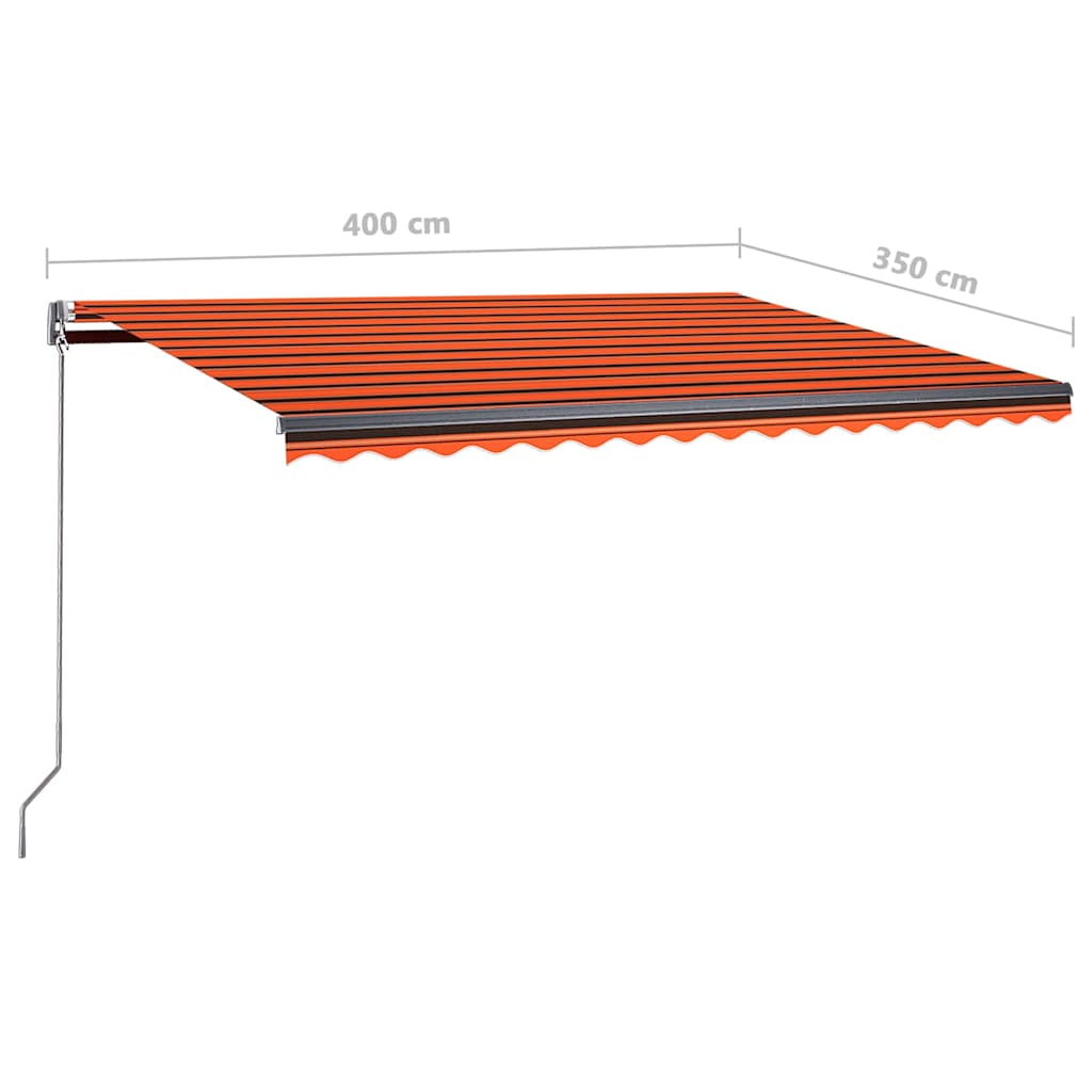 Tenda da Sole Autoportante Automatica 400x350cm Arancio Marrone