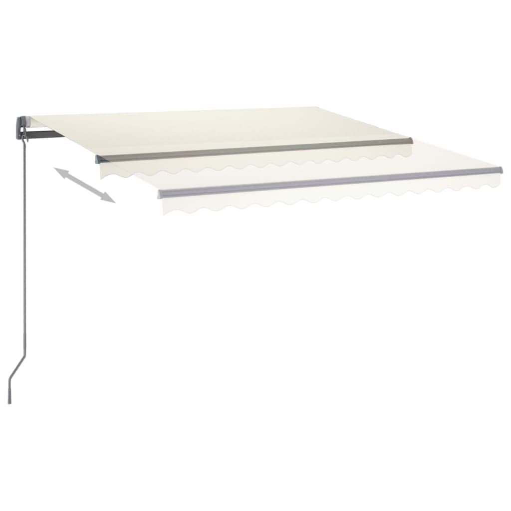 Tenda Automatica con Sensore Vento e LED 400x350 cm Crema