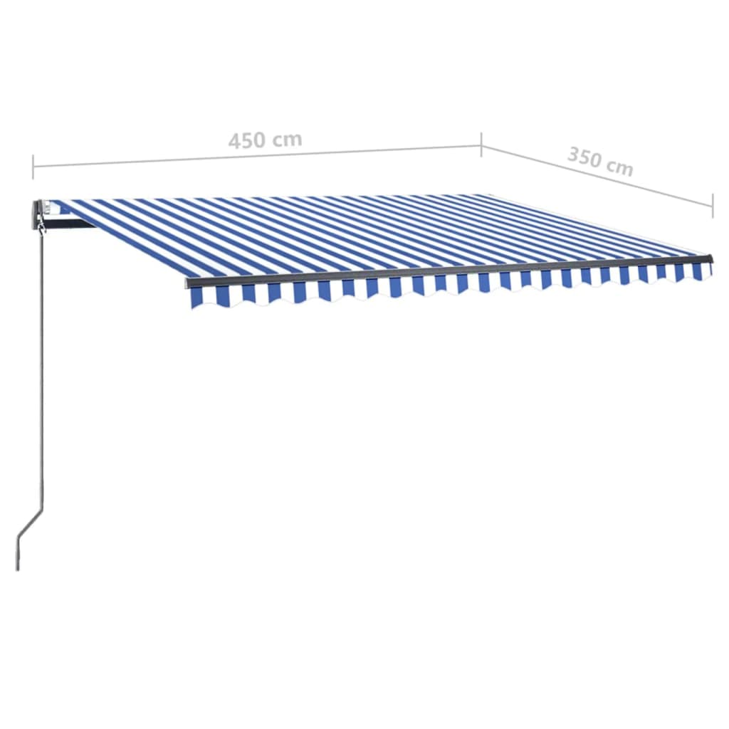 Tenda Retrattile Automatica con Palo 450x350 cm Arancio Marrone