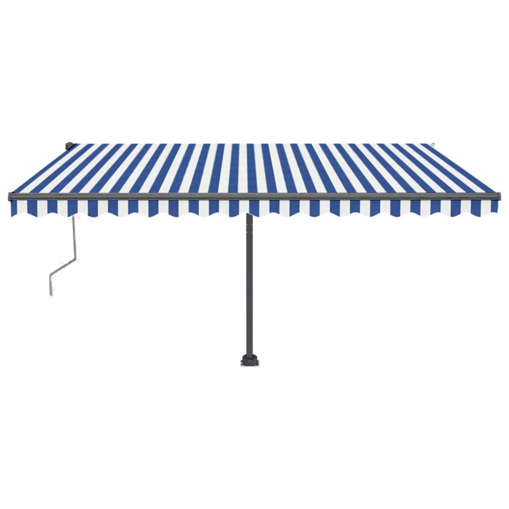 Tenda Retrattile Automatica con Palo 450x350 cm Arancio Marrone