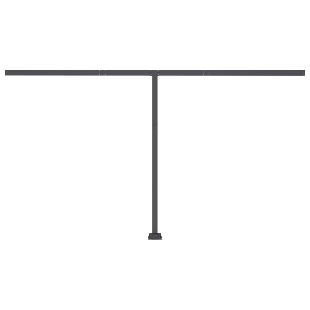 Tenda Retrattile Automatica con Palo 450x350 cm Arancio Marrone