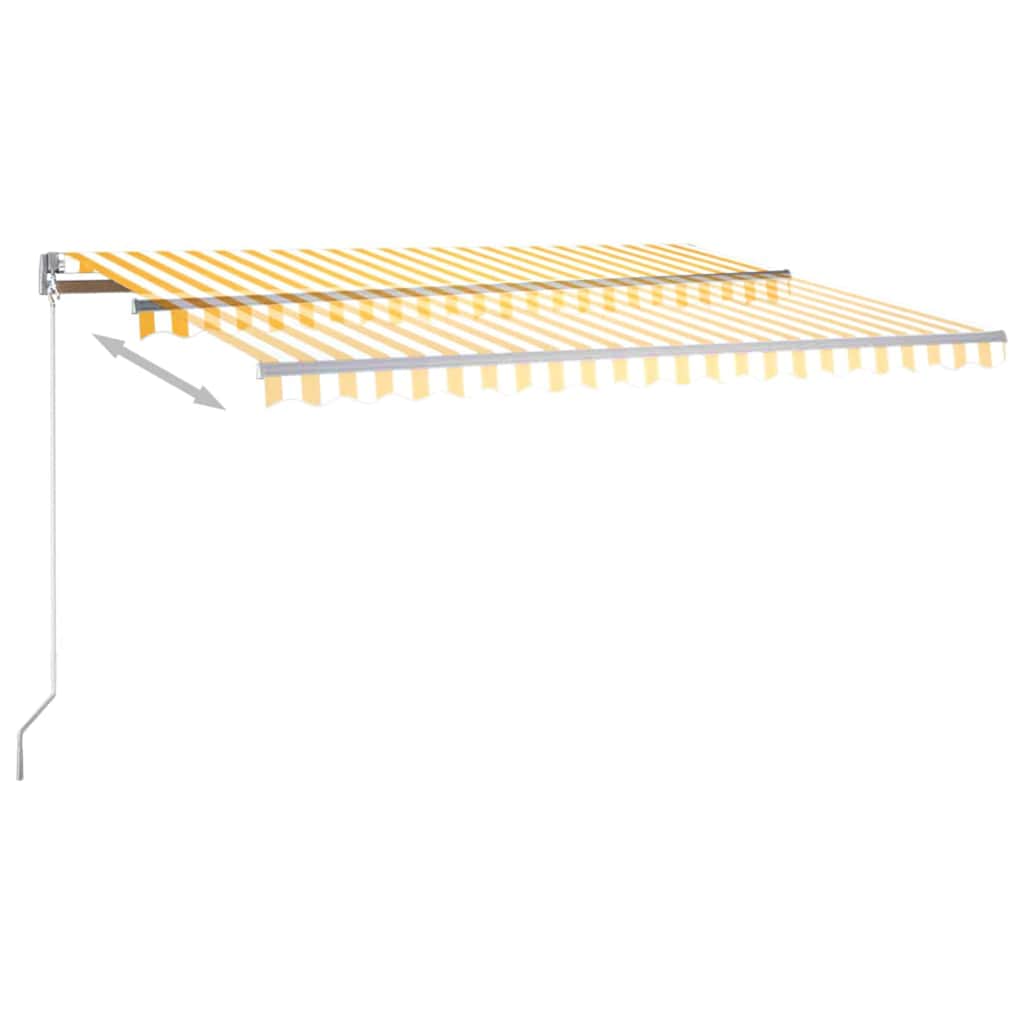 Tenda da Sole Autoportante Automatica 450x350 cm Gialla Bianca