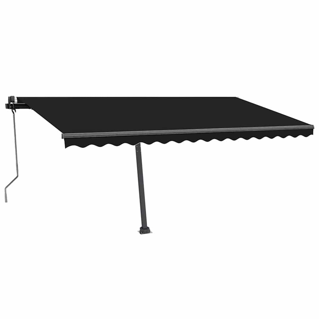 Tenda Sole Retrattile Automatica con Palo 450x350 cm Antracite