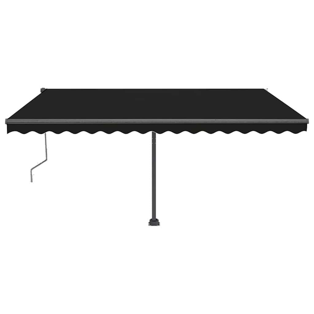 Tenda Sole Retrattile Automatica con Palo 450x350 cm Antracite