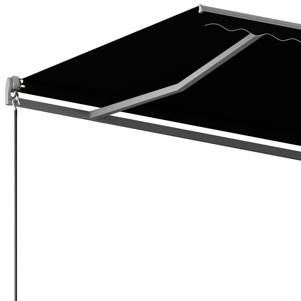 Tenda Sole Retrattile Automatica con Palo 450x350 cm Antracite