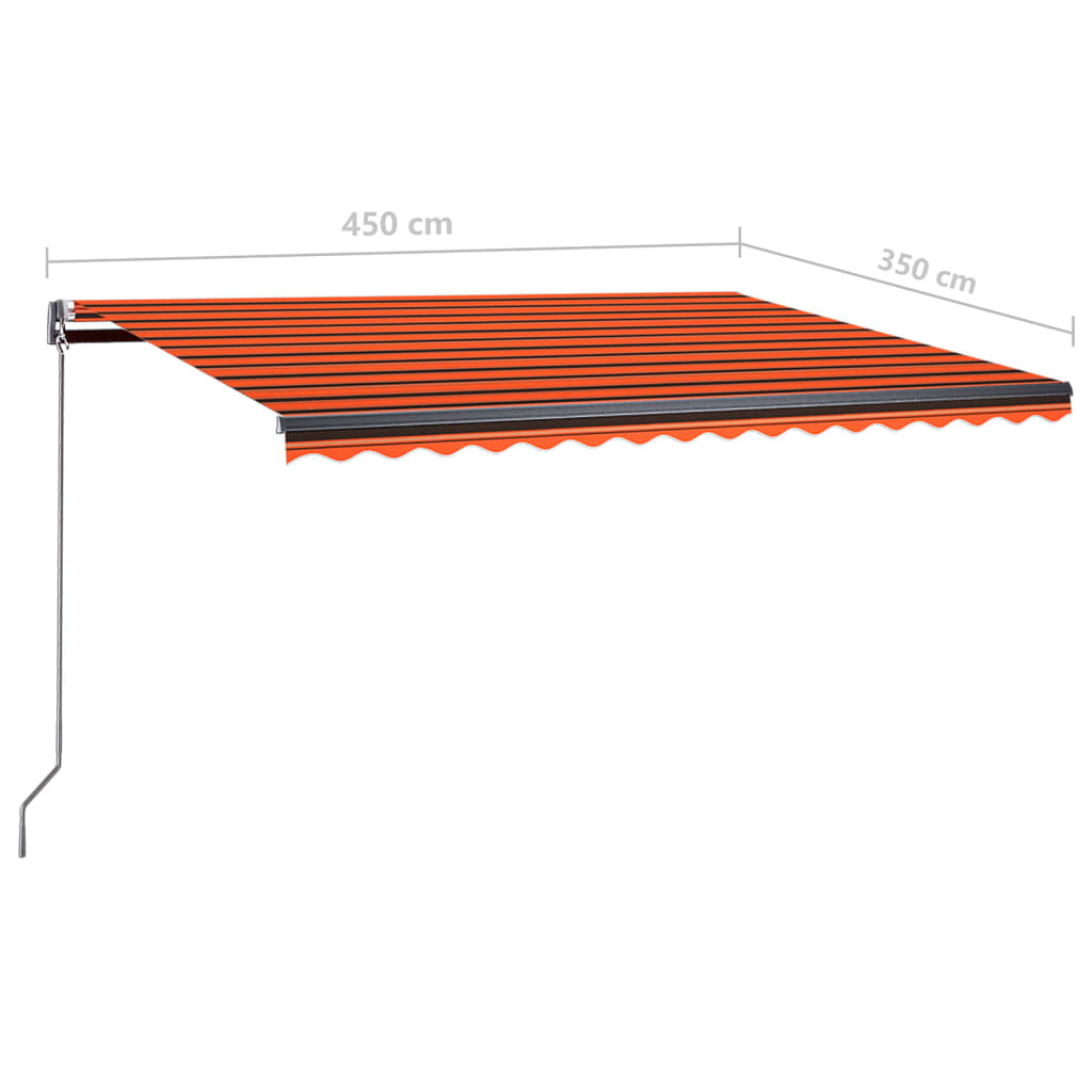 Tenda da Sole Autoportante Automatica 450x350cm Arancio Marrone