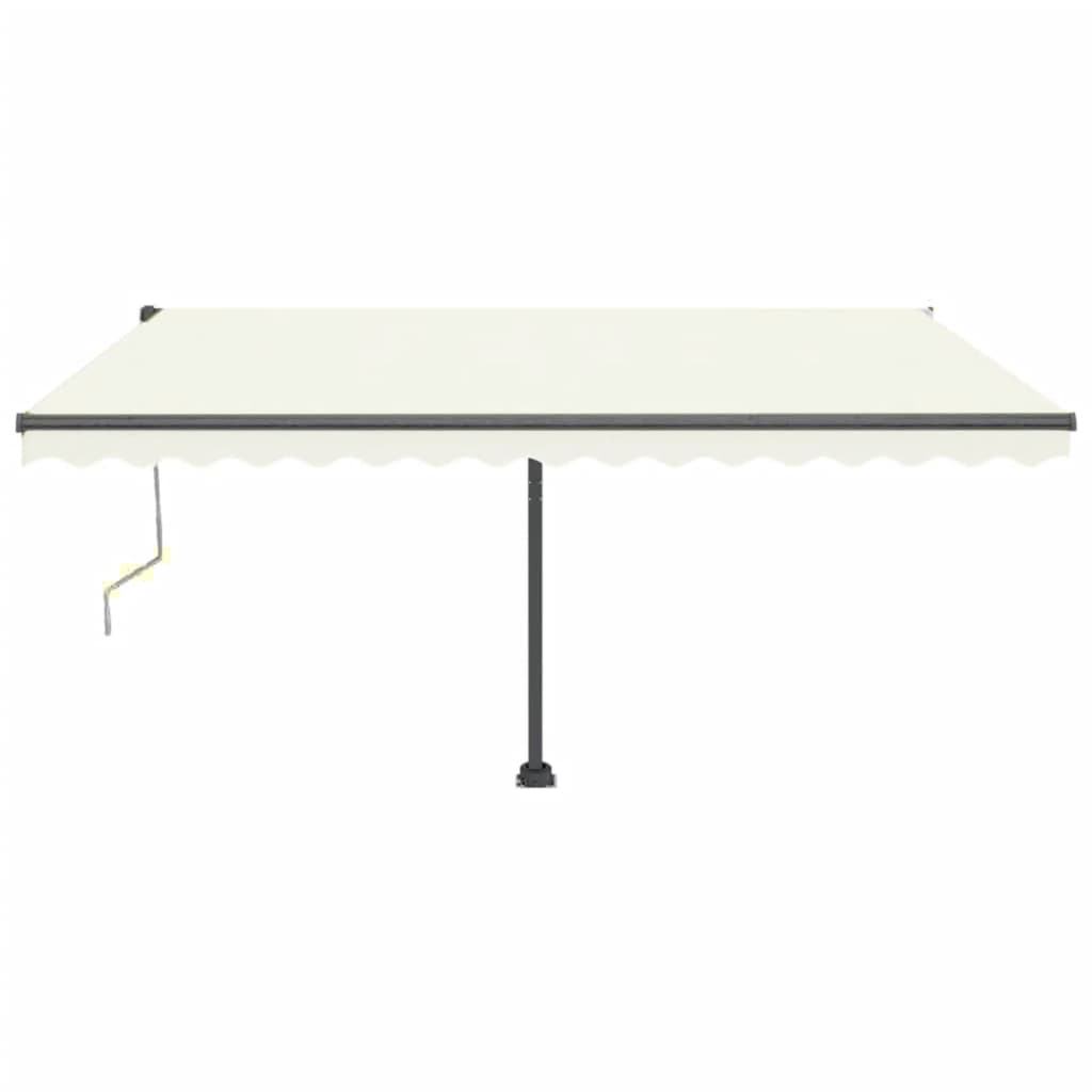 Tenda Automatica con Sensore Vento e LED 450x350 cm Crema