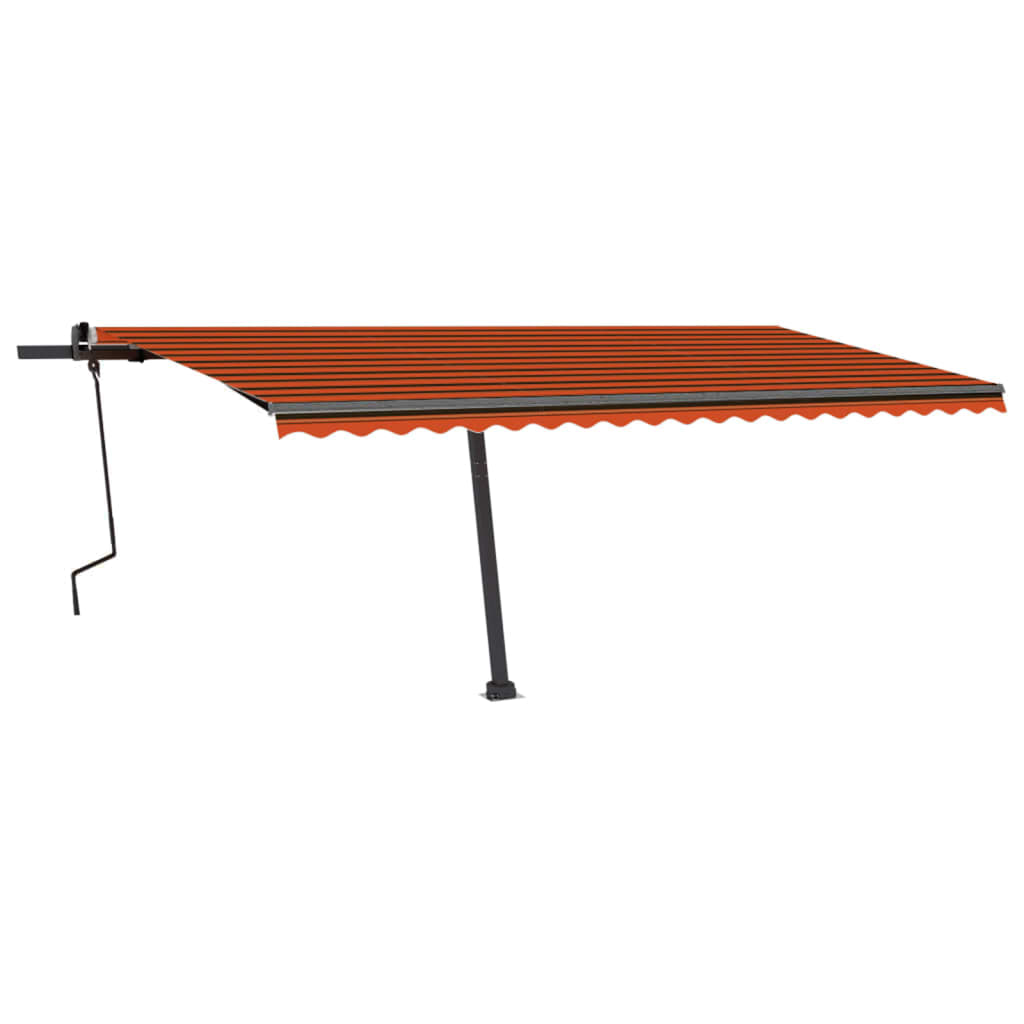 Tenda da Sole Manuale Retrattile 500x350 cm Arancione/Marrone