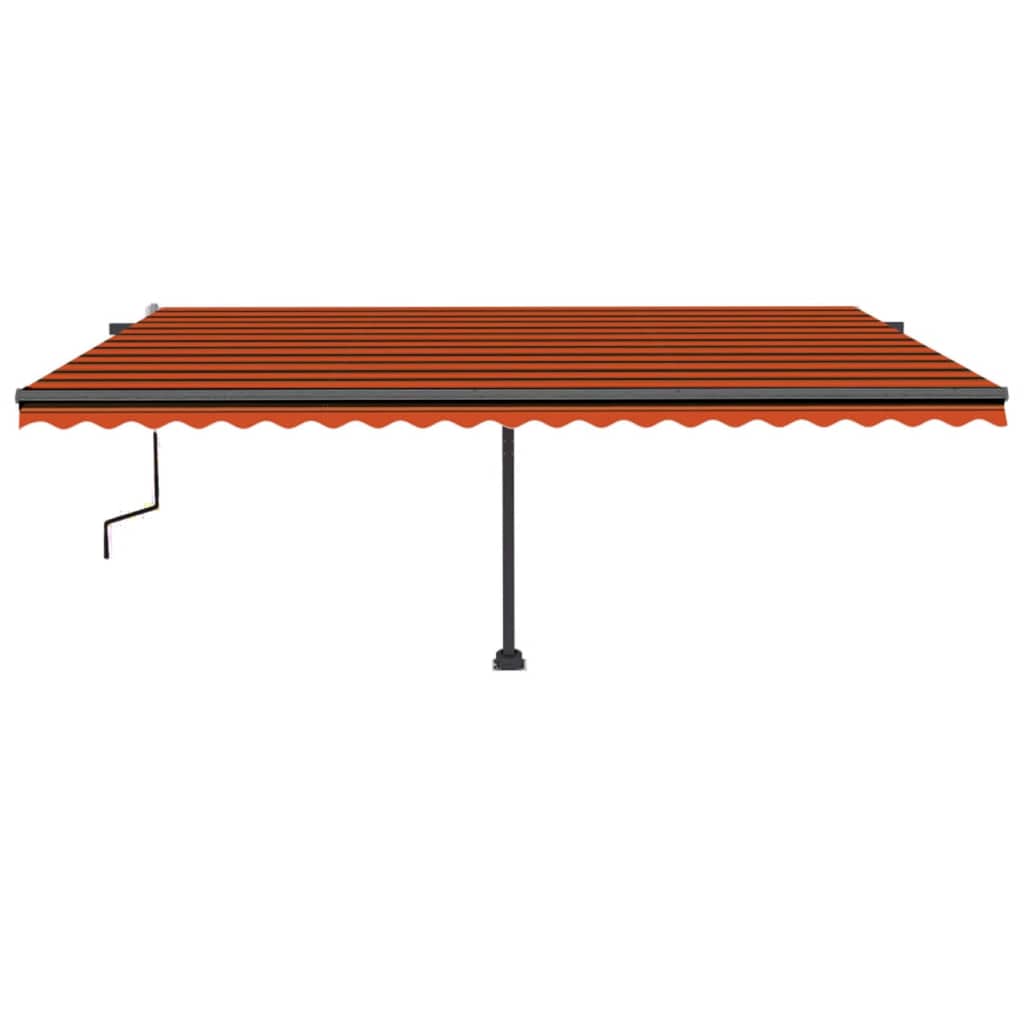 Tenda da Sole Manuale Retrattile 500x350 cm Arancione/Marrone
