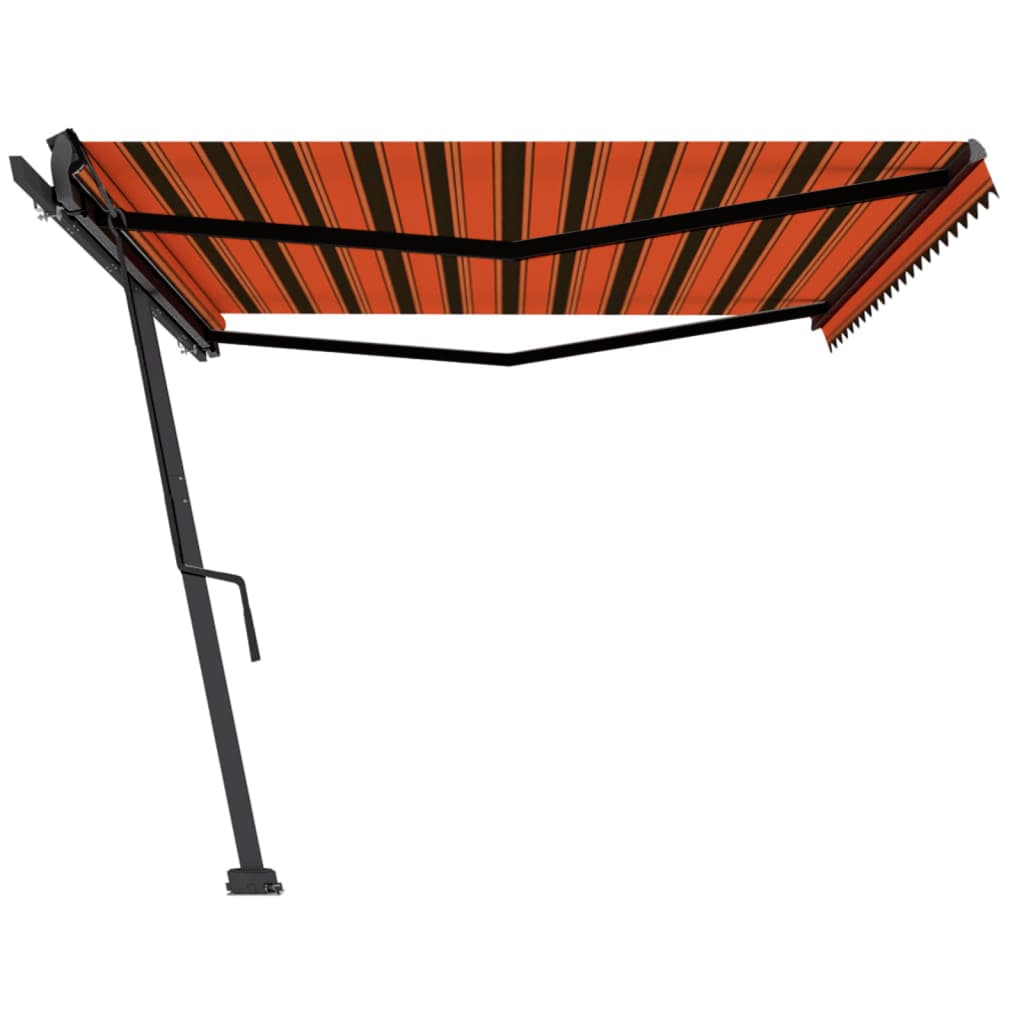 Tenda da Sole Manuale Retrattile 500x350 cm Arancione/Marrone