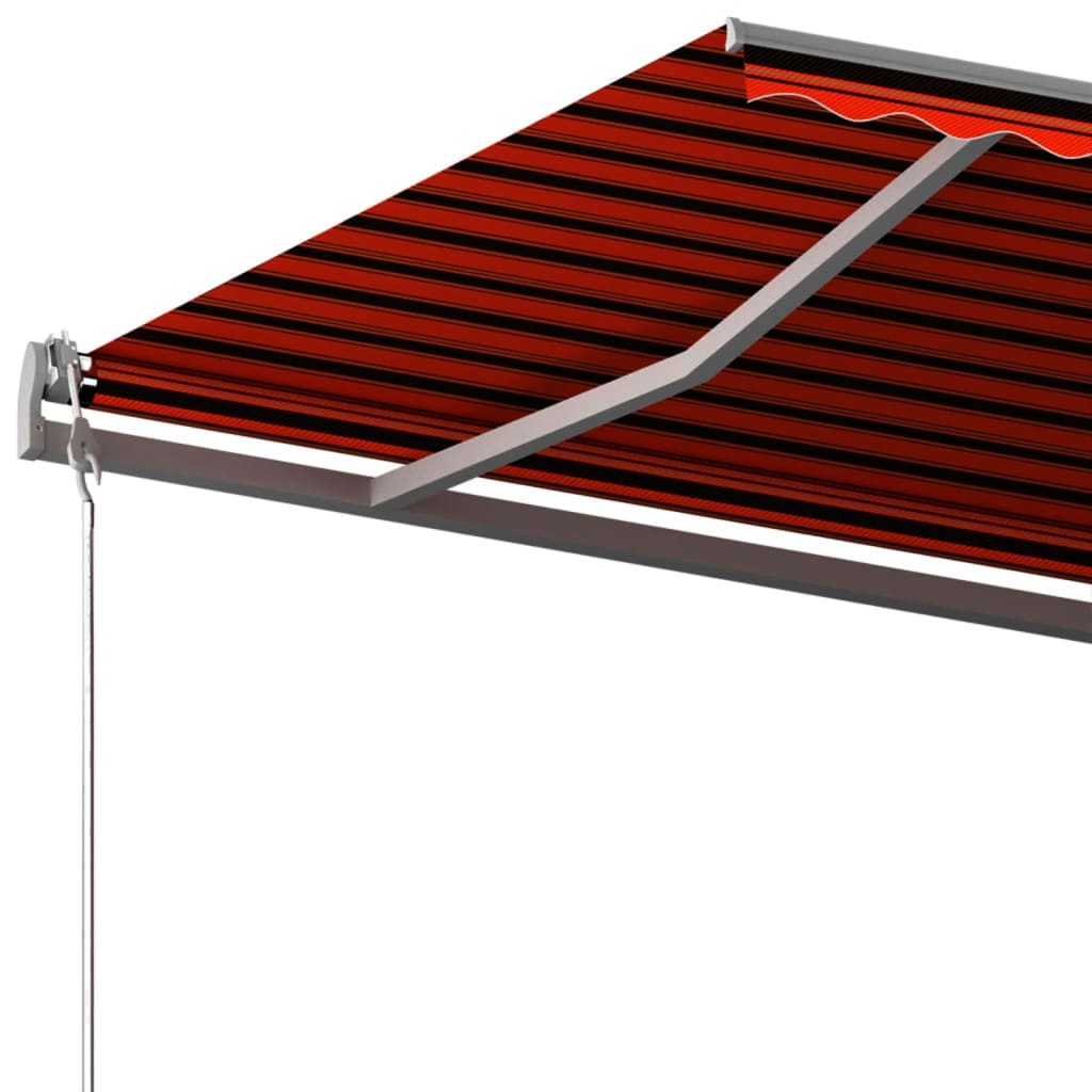 Tenda da Sole Manuale Retrattile 500x350 cm Arancione/Marrone