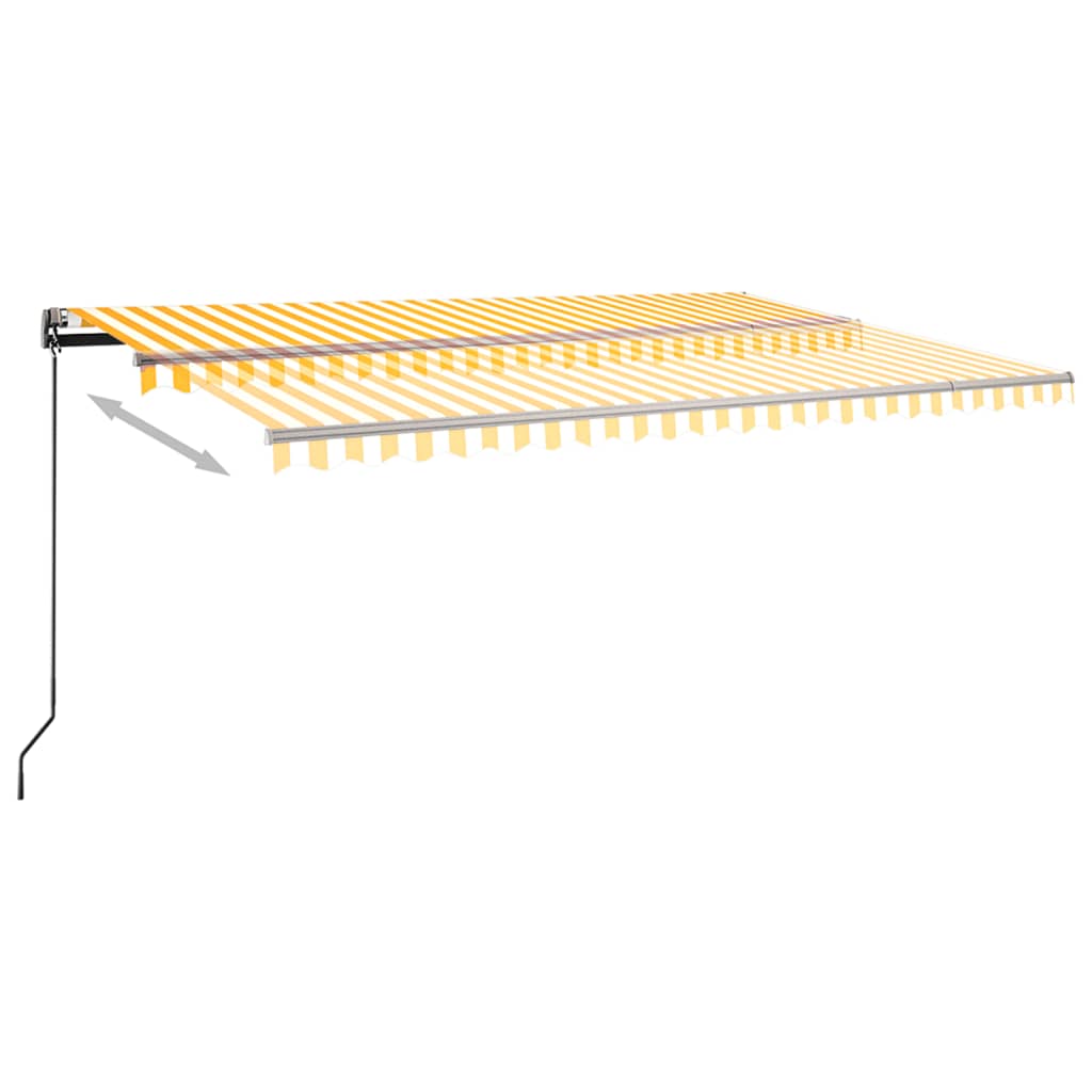 Tenda da Sole Autoportante Automatica 500x350 cm Gialla Bianca
