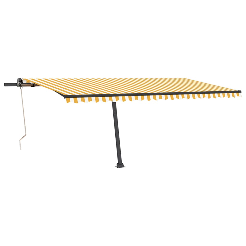 Tenda da Sole Autoportante Automatica 500x350 cm Gialla Bianca