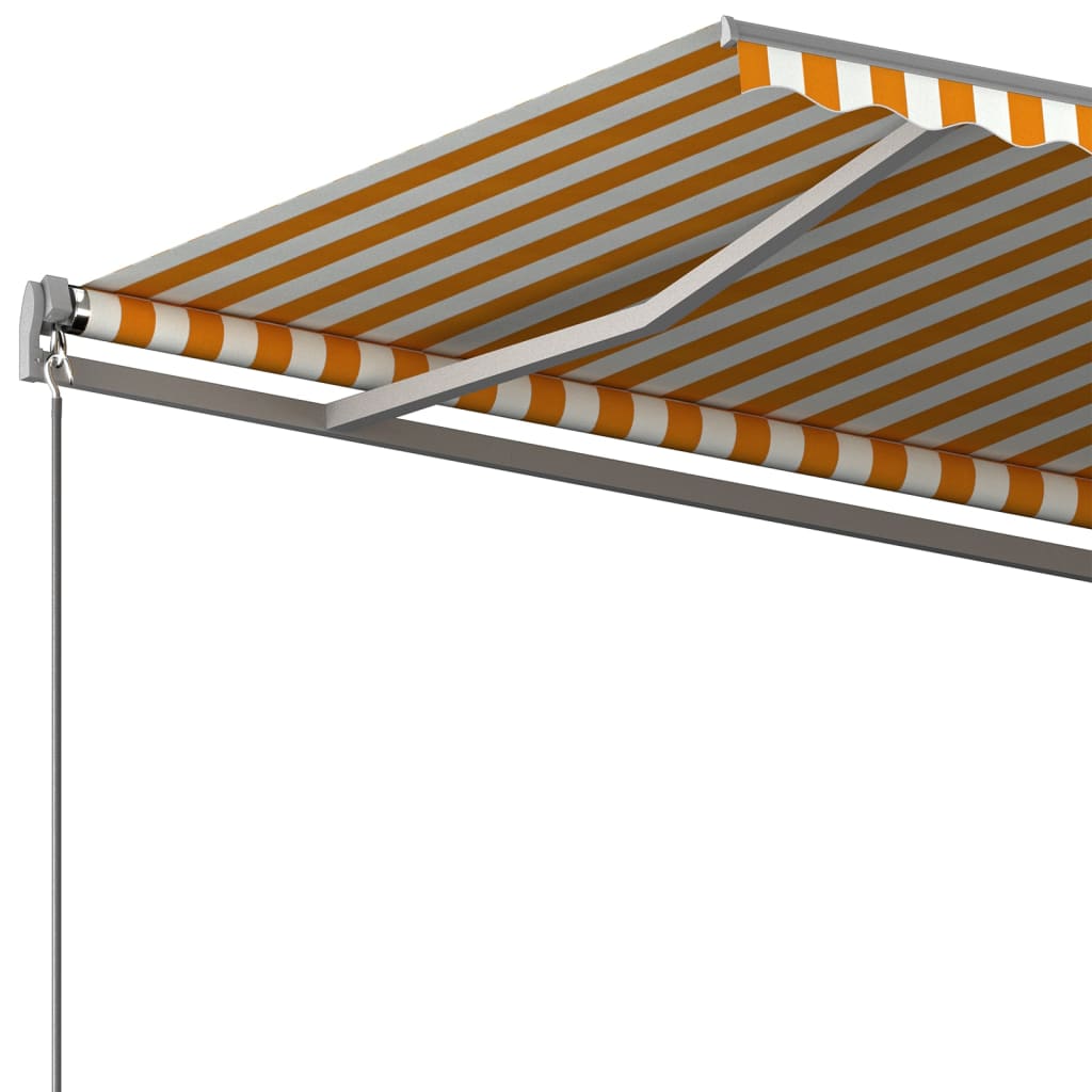 Tenda da Sole Autoportante Automatica 500x350 cm Gialla Bianca